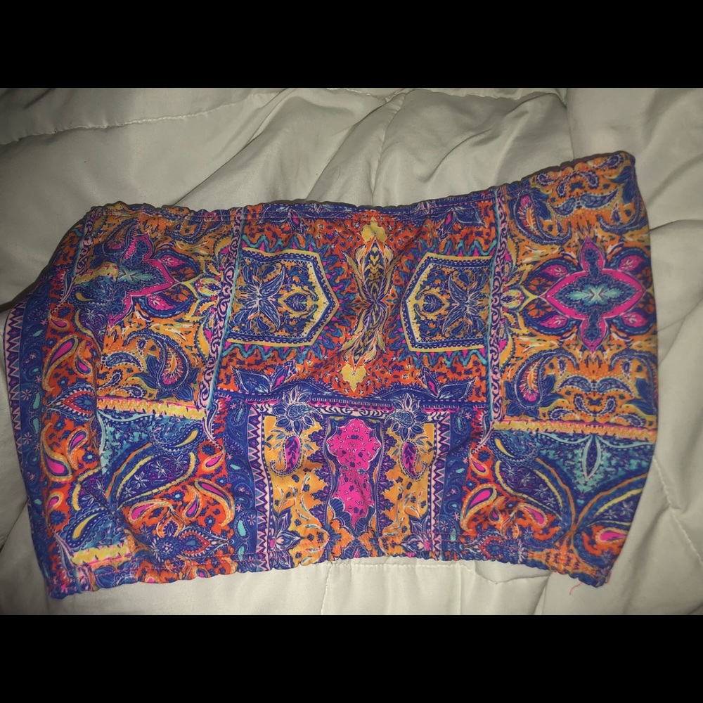 Boho pattern tube top